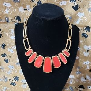 Goldtone Enamel Bib Necklace